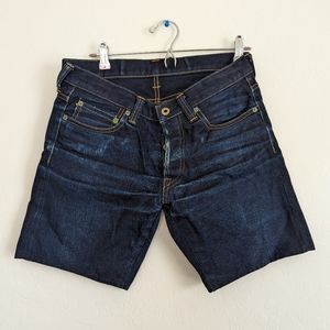 Japan Blue + Blue Owl Collab Denim  (made into Shorts***)